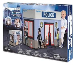Cort joaca PlayMobil Sectia de Politie, Hauck, 145 x 68 x 105 cm