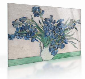 Tablou pe sticlă - Vincent van Gogh, Irises, reproducere (70x50 cm)
