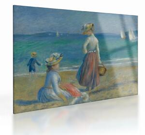 Tablou pe sticlă - Auguste Renoir, Figures on the Beach, reproducere (70x50 cm)