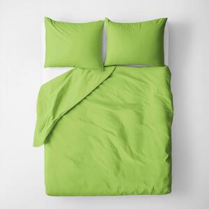 Goldea lenjerie de pat din 100% bumbac - verde 140 x 200 și 50 x 70 cm