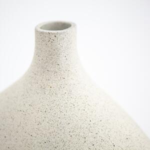 Vaza de aluminiu Momo mare alba 37 cm