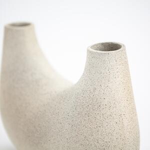 Vaza de aluminiu Momo mica alba 23 cm