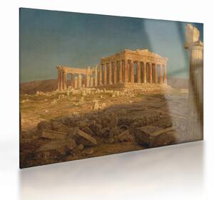 Tablou pe sticlă - Frederic Edwin Church, The Parthenon, reproducere (70x50 cm)
