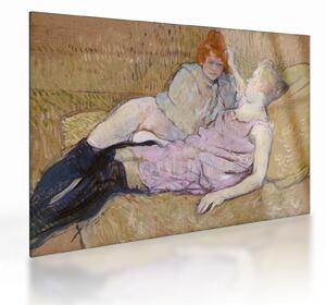 Tablou pe sticlă - Henri de Toulouse-Lautrec, The Sofa, reproducere (70x50 cm)