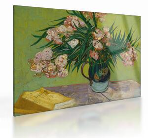 Tablou pe sticlă - Vincent van Gogh, Oleanders, reproducere (70x50 cm)