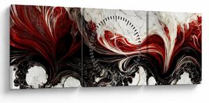 Tablou - Abstract marmură (cu ceas) (90x30 cm)