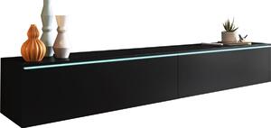 Comodă TV MENDES D 180, 180x30x32, negru grafit + LED