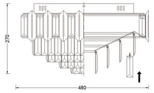 Brilagi - Plafonieră SPECTRA 5xE14/40W/230V diam. 48 cm neagră