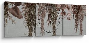 Tablou - Plante (cu ceas) (90x30 cm)