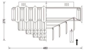Brilagi - Plafonieră SPECTRA 5xE14/40W/230V diam. 48 cm aurie