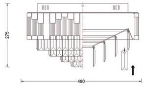 Brilagi - Plafonieră LED dimabilă CROWN LED/41W/230V diam. 48 cm neagră + telecomandă