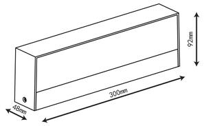 Top Light - Aplică LED de perete pentru exterior IMOLA LED/16W/230V 3000/4000/6000K IP54 30 cm
