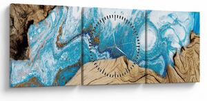 Tablou - Lemn (cu ceas) (90x30 cm)