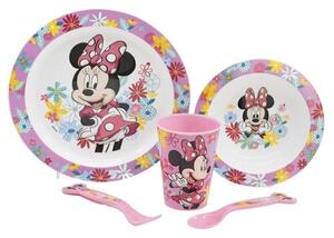 Set de masă din plastic Stor 5 piese Minnie