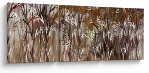Tablou - Copaci (cu ceas) (90x30 cm)