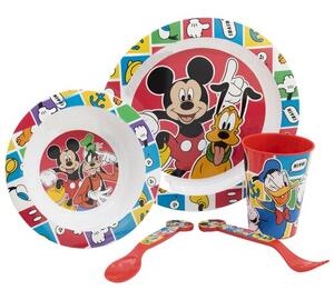 Set de masă din plastic Stor 5 piese Mickey