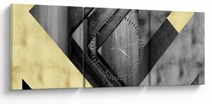 Tablou - Textura forme (cu ceas) (90x30 cm)