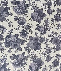 Set draperii blackout model floral cu inele, Madison, densitate 700 g/ml, Belarina Amethyst, 2 buc