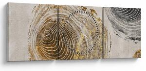 Tablou - Abstract triburi (cu ceas) (90x30 cm)