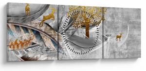 Tablou - Colaj (cu ceas) (90x30 cm)