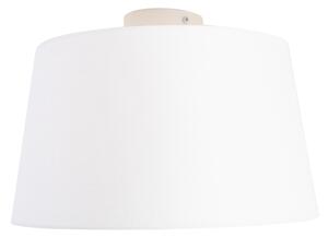 Lampă de tavan cu abajur de in alb 35 cm - alb Combi