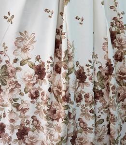 Set draperii dim-out model floral cu inele, Madison, densitate 700 g/ml, Lilium et Rosa, 2 buc
