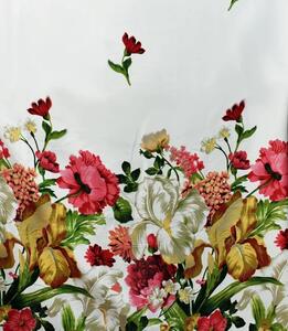 Set draperii dim-out model floral cu inele, Madison, densitate 700 g/ml, Parrot Tulipa, 2 buc