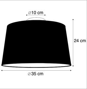 Plafoniera modernă albă cu nuanță neagră 35 cm - Combi