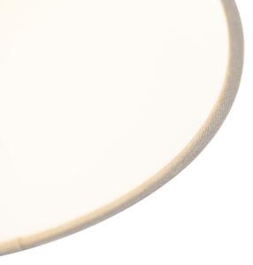 Lampă de tavan cu abajur de in taupe 25 cm - alb combinat