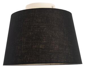 Lampă de tavan cu abajur de in negru 25 cm - alb Combi