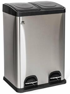 Coș sortare deșeuri Brilanz Savery, 2 x 20 l, inox, 40 l