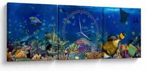 Tablou - Ocean (cu ceas) (90x30 cm)