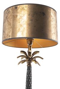 Lampă de masă Art Deco bronz cu umbră de bronz 35 cm - Areka