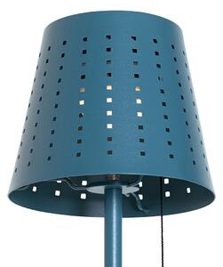 Lampă de podea de exterior albastru cu LED în 3 trepte reglabilă pe solar - Ferre