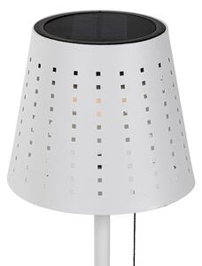 Lampă de masă de exterior albă cu LED în 3 trepte reglabilă reîncărcabilă și solară - Ferre