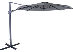Umbrelă terasă suspendată Soluna Ardennes Ø 300 cm H 251 cm 220 g/mp gri închis