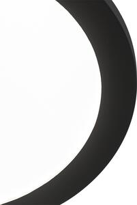 Plafoniera neagră 30 cm cu LED în 3 trepte reglabilă IP44 - Steve