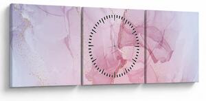 Tablou - Pete roz (cu ceas) (90x30 cm)