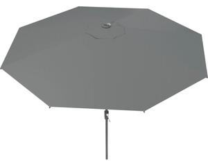 Umbrelă terasă Soluna Sarry Ø 300 cm H 246 cm 220 g/mp poliester gri închis