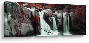 Tablou - Cascade (cu ceas) (90x30 cm)
