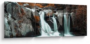 Tablou - Cascade (cu ceas) (90x30 cm)