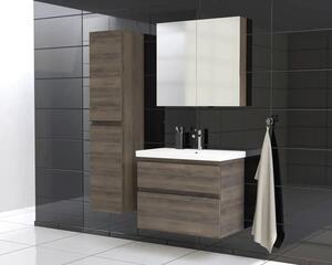 Dulap baie cu oglindă Jungborn TRENTA 80x72 cm PAL stejar Gladstone 2 uşi