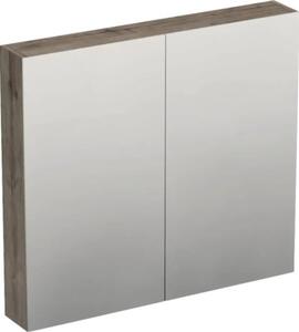 Dulap baie cu oglindă Jungborn TRENTA 80x72 cm PAL stejar Wellington 2 uşi