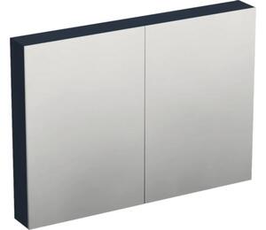 Dulap baie cu oglindă Jungborn TRENTA 100x72 cm PAL albastru Marino mat 2 uşi
