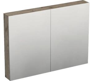 Dulap baie cu oglindă Jungborn TRENTA 100x72 cm PAL stejar Wellington 2 uşi