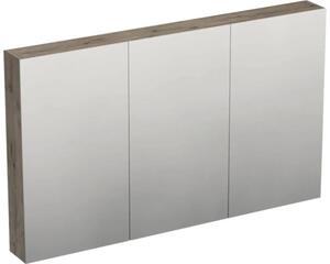 Dulap baie cu oglindă Jungborn TRENTA 120x72 cm PAL stejar Wellington 3 uşi