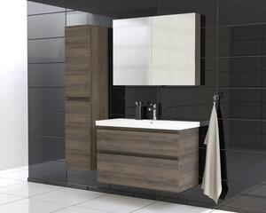 Dulap baie cu oglindă Jungborn TRENTA 100x72 cm PAL stejar Gladstone 2 uşi