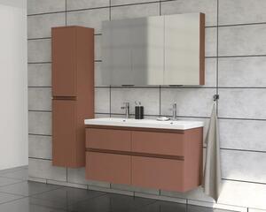 Dulap baie cu oglindă Jungborn TRENTA 120x72 cm PAL cotto 3 uşi