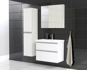 Dulap baie cu oglindă Jungborn TRENTA 80x72 cm PAL alb 2 uşi