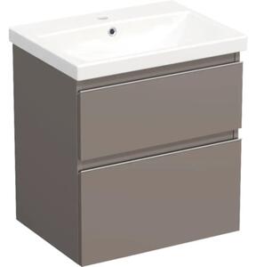 Set mobilier baie suspendat Jungborn TRENTA 60 cm Basalto mâner crom